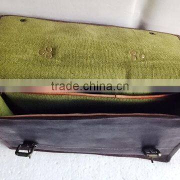 High Quality Stylish Handmade Vintage Leather Messenger Bag photo-3