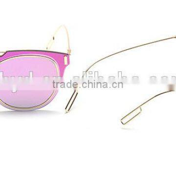 2016 New Women Metal Outdoor Glasses Sunglasses Fashion Tide Thin Face Round Sunglasses photo-6