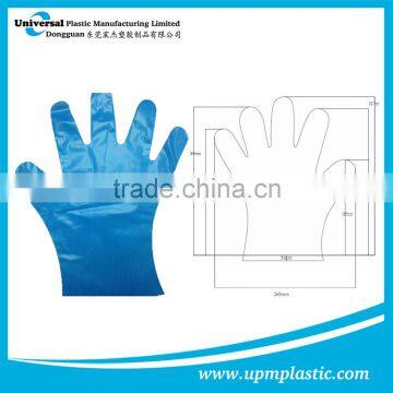 Disposable plastic sanitary PE gloves