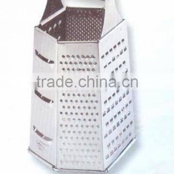New arrival stainless steel vegetable garnish tool FDA standard 6 sides 9 inch cheese grater