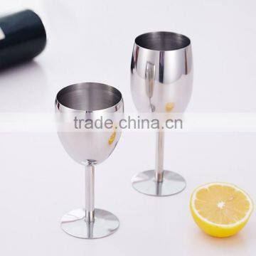 8oz Stainless Steel Wine Cup Metal Silver Goblet for America photo-5