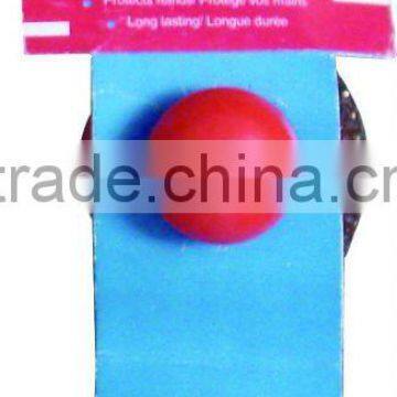 Kitchen scrubber ball with plastic handle