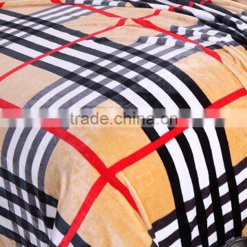 2016 Hot Selling Printed Striped Plaid Flannel Fleece Throw Blanket Made in China photo-3