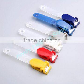 Coloured Plastic ID Name Badge Holder Clip With Strap