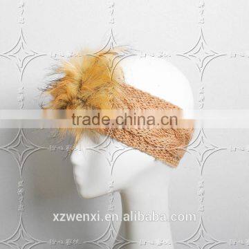 2015 Europe Style Knitting Faux Fur Lady Head Decorative Hat Faux Fur Cap for Woman photo-3