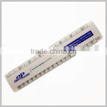 Durable Plastic Glossy Surface Flat Oval Scale Ruler ( 30cm & 15cm ) With Different Proportions photo-2