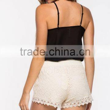 Summer Custom Nice Design Women Lace Shorts OEM Service photo-4