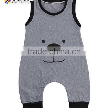 Newborn Baby Clothes Custom Cotton sleeveless smocked Baby Romper cute kids clothing