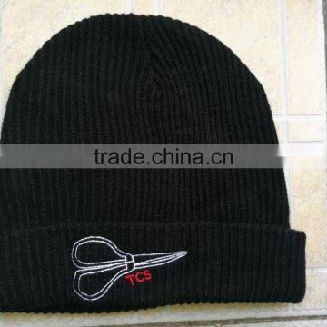 wholesale custom acrylic knit embroidered beanie hat