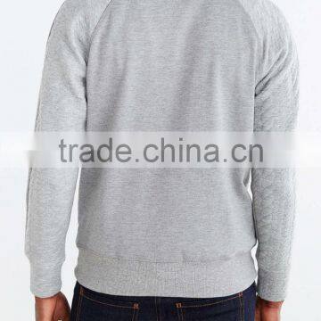 Custom Raglan Poly Cotton Wholesale Crewneck Sweatshirt photo-4