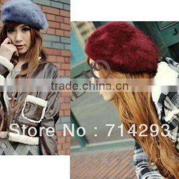 Women's Lady Temperament Soft Winter Beret Hat Warm Hat Painter Cap 11 Colors 9082