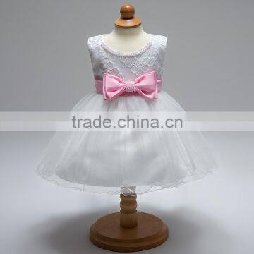 #little Girls Dresses Baby Frock Pattern Children Girl Pearl Wedding Dress photo-3