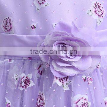 Children Elegant Party Dress Fancy Girls Flower Dress Kids Clothingl619 photo-4