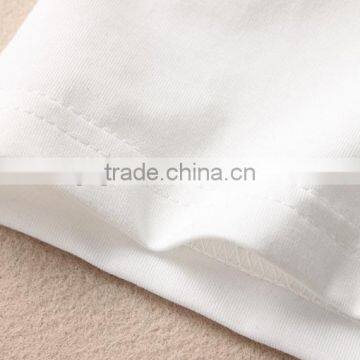 Pure White Simple Ladies 100% Cotton Long Sleeve T-shirt photo-4