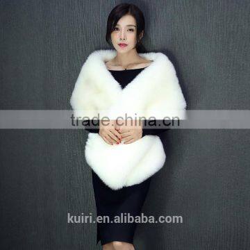High Quality 2015 New Hot Sell Winter Ladies Top Fashion Faux Fox Fur Shawl Scarf Women's Warm Wrap photo-4