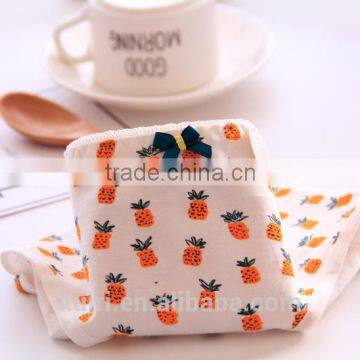 Cotton Boxer Ladies Underwear Manufacturers Pineapple Printed Grid Cute Panties E7 photo-5
