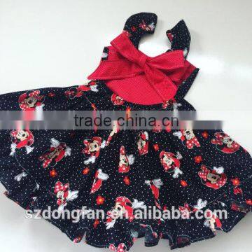 Wholesale Girl Boutique Clothes Summer Sleeveless 2 Years Old Baby Girl Ruffle Dress photo-3