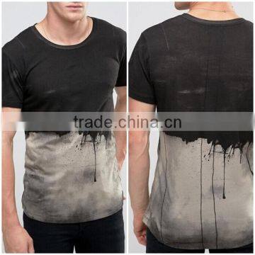 New dye fashion t-shirt promotional OEM fancy color man t-shirt