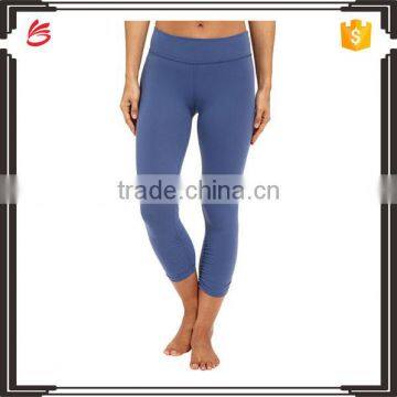 Custom solid color shinny yoga pants tight sport running pants for women