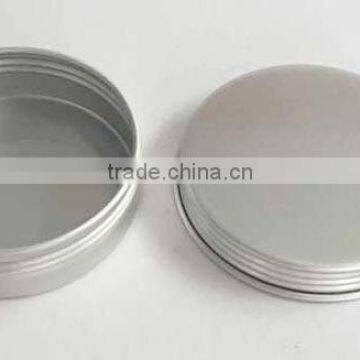 R1838H Manufacturers Customized Round Cosmetics Aluminum Tin With Screw Lid Silver Rouge Box Portable Soap Aluminum Cans photo-2