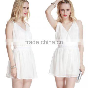 2016 Fashion Lady Dresses v Neck Summer Beach Casual Backless Jumpsuit Women Dresses Elegant photo-3