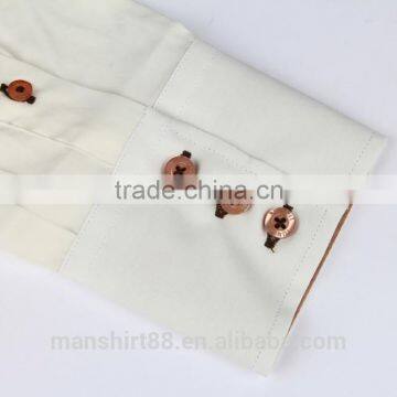 High Bandcollar Button Down Men Shirt Dress Shirt Causal Shirt photo-3