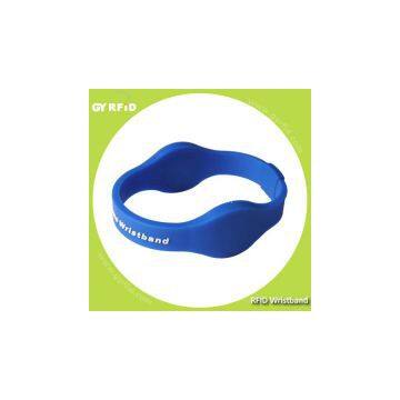 WRS07 Dual Frequency Silicon Wristband Contain 125Khz, 13.56Mhz and UHF Chips(GYRFID)