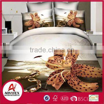 2016 new style sunshine coast 13372 60*40s reactive printed 3D bedding sets