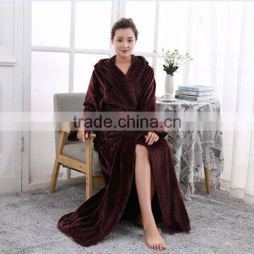 Women's Hooded Thick Robe in 2017 Winter photo-5