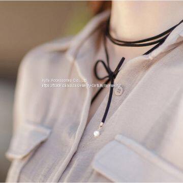 Fashion Jewelry Black Cord Choker photo-2