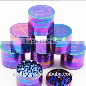 alloy shiny colorful wavy tabacco grinder/ kl tabacco grinding machine/herb grinder maching