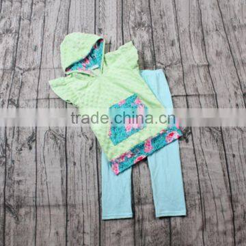 kids clothes wholesale china flamingo print flutter sleeve top match legging pants 2 piece outfit children's boutique outfits