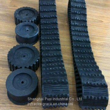 100mm Width Rubber Track for Robot (100*20*76)