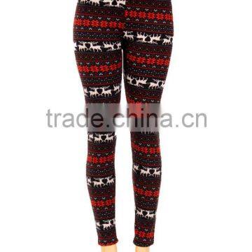 Plus Size Fur Lined Leggings Tribal Winter Print Thick Stretch Pant 1X 2X 3X 4X photo-2