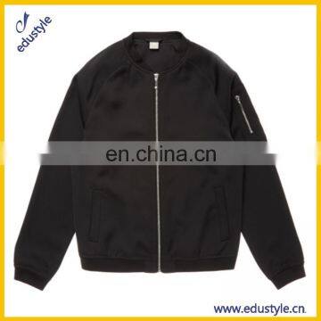 100 Polyester Zipper Kids Boys Black Bomber Jacket Wholesale