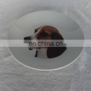 8'' moon plate sublimation coating white ceramic plate