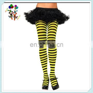 Cheap Ladies Sexy Black and Yellow Striped Tights HPC-2477