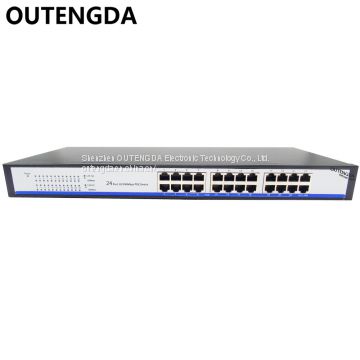 OUTENGDA 24 port 10/100m Poe Switch 12~15v with 23 POE Ports for Wifi ap router, IP camera etc