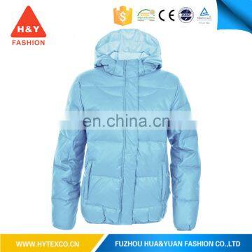 Fashion custom nylon blue ultralight down jacket ---7 years  experience