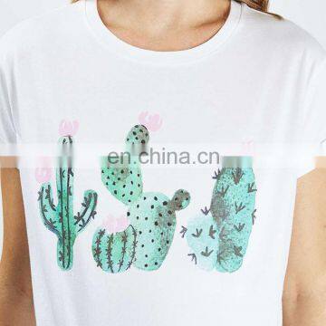 Latest Fashion Designs Wholesale Custom Printing Cotton Women t Shirt photo-4