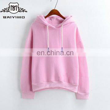 Wholesale Winter Cotton Fleece Blank Pullover Girls Hoodies Custom