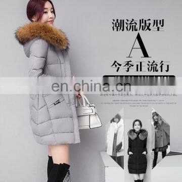Down Jacket Cotton Clothing Women in the Long Section of Thick Hair Collar Collar Winter Winter Casual Cotton Jacket S1021