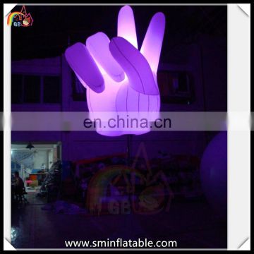 fashion hand advertising inflatable led light stand balloon laptop stands with lightf for activities