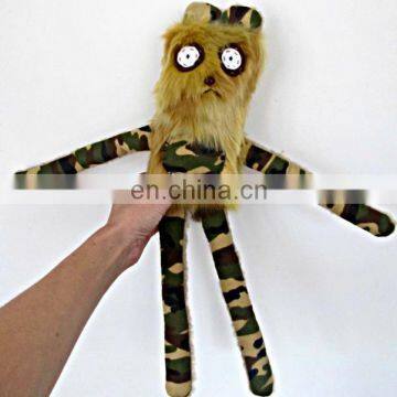 handmade plush brown faux fur camouflage bear toy