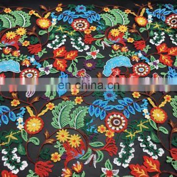 OLFCR0163 Indian Textiles Embroidery Denim Fabric Stock Lot From Aar Vee Company Lace Fabrics photo-3