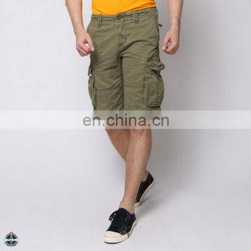 T-MS504 Men's Cotton Polyester Army Green 6 Pockets Wholesale Cargo Shorts