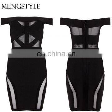 2016 Fashion latest design one shoulder bodycon bandage evening dress 2016