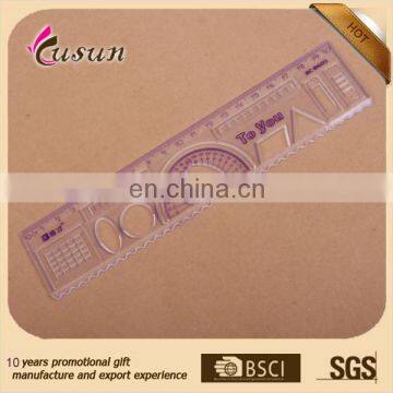 Professional customized printing logo straight ruler Making plastic ruler