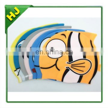 Fish silicone swimming caps for kids