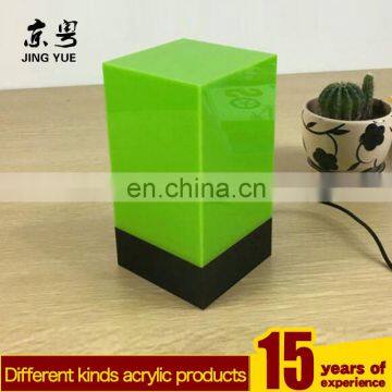 Factory Custom Pmma Plexiglass Led Box Cube Acrylic Led Table Lamp photo-2